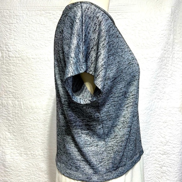 Juicy Couture knit grey short sleeve sweater with lower cream tier, size medium. - Picture 6 of 9